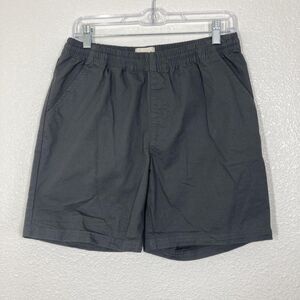 Pact Shorts Mens Medium Gray Organic Cotton Chino Elastic Waist Drawstring